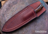 Lishen Knives: Cadet - Matte Red & Black Canvas Micarta - Aluminum Pin - AEB-L - LK21DK035