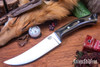 Bark River Knives: Fox River Trailing Point - 154CM - Black & Green Canvas Micarta - Thick Blue Liners