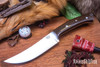 Bark River Knives: Fox River Trailing Point - 154CM - OD Green Burlap Micarta - Pink  Liner