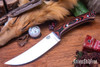 Bark River Knives: Fox River Trailing Point - 154CM - Red & Black Linen Micarta - GITD Liner