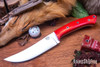 Bark River Knives: Fox River Trailing Point - 154CM - Red G-10 - White Liners - Hollow Pins