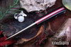 Bark River Knives: Little Caper - MagnaCut - Black Canvas Micarta - Red Liners - Mosaic Pins