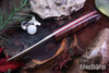 Bark River Knives: Little Caper - MagnaCut - Dark Cherry Maple Burl - Red Liner - Mosaic Pins