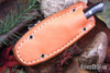 Bark River Knives: Little Caper - MagnaCut - Green Canvas Micarta - Orange Liners - Brass Pins - Matte