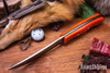Bark River Knives: Fox River Trailing Point - 154CM - Orange C-Tek  - Black Liner