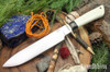 Bark River Knives: Mike Stewart Bowie - A2 - Ivory Micarta G-10