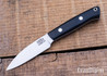 Bark River Knives: Little Carver - MagnaCut - Black Canvas Micarta - Blue Liners