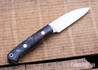 Bark River Knives: Little Carver - MagnaCut - Gray & Brown Maple Burl - Red Liners