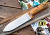 L.T. Wright Knives: Gen 3 - Home Brew Holes Resin - Orange Liners - Polished - O1 Tool Steel - Flat Ground