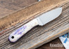 L.T. Wright Knives: Frontier First - Blue Bone #2 - Purple Liners - AEB-L - Flat Ground