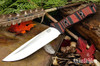Bark River Knives: Gen 2 Bravo 6 - CPM 3V - Red & Black Linen Micarta - Matte