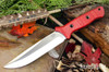 Bark River Knives: Gen 2 Bravo 6 - CPM 3V - Red Linen Micarta - Matte