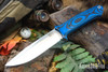 Bark River Knives: Red Flag - MagnaCut - Blue & Black Suretouch - Matte - Blue Liners - Black Pins