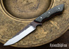 Carter Cutlery: Tactical  - Green Twill Carbon Fiber - Orange G10 Liners