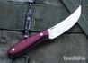 J. Hoffman Knives: #2594 Tenbruchs 85 - Red Burlap Micarta - AEB-L