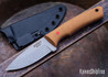 Osprey Knife & Tool: Warthog - Vintage Natural Canvas Micarta - Cherry Red G10 Liners & Pin - Nitro V