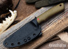 Osprey Knife & Tool: Warthog - OD Green Canvas Micarta - Cherry Red G10 Liners & Pin - Nitro V
