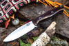 Bark River Knives: UP Gunny 3V - Burgundy Canvas Micarta - Black Liners - Hollow Pins