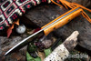 Bark River Knives: UP Gunny 3V - Orange Camel Bone - Black Liner