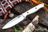 Bark River Knives: UP Gunny 3V - Ivory Micarta G-10 - Thick Natural Liners & Pin - Matte