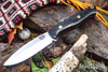 Bark River Knives: UP Gunny 3V - Black Canvas Micarta - Red Liners - Brass Pins