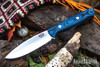 Bark River Knives: UP Gunny 3V - Blue & Black Suretouch - Matte