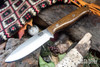 Bark River Knives: UP Gunny 3V - Tan Burlap Micarta - Red Liners - Mosaic Pins