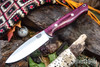Bark River Knives: UP Gunny 3V - Highly Figured Purple Heart Burl - Thick Black Liners #2
