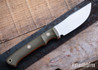Lishen Knives: Lovecraft - Matte Green Canvas - Mosaic Pins - Orange Liners - AEB-L - LK12HK010