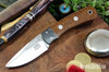 Bark River Knives: Essential - MagnaCut - CF Bolster - Tan Burlap Micarta - Black Liners