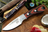 Bark River Knives: Essential - MagnaCut - Red & Black Linen Micarta