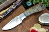 Bark River Knives: Essential - MagnaCut - Sage Maple Burl - Mosaic Pins
