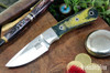 Bark River Knives: Essential - MagnaCut - Yellowjacket Burlap Micarta - Yellow Liner - Mosaic Pins