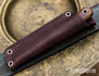 L.T. Wright Knives: Frontier Valley - Dyed Brown Bone - Black Liners - A2 - Flat Gound #1
