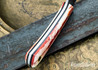L.T. Wright Knives: Frontier Valley - Dyed Red Bone - Black Liners - A2 - Flat Gound #3