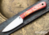 L.T. Wright Knives: Frontier Valley - Dyed Red Bone - Black Liners - A2 - Flat Gound #4