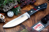 Bark River Knives: Classic Semi Skinner - MagnaCut - Black Canvas Micarta - Bloody Basin Spacer