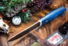 Bark River Knives: Classic Semi Skinner - MagnaCut - Blue Denim Micarta - White Liners