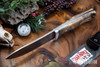 Bark River Knives: Classic Semi Skinner - MagnaCut - California Buckeye Burl - White Liners - Brass Pins