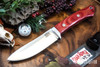 Bark River Knives: Classic Semi Skinner - MagnaCut - Firedog Canvas Micarta - Red Liners - Mosaic Pins