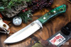 Bark River Knives: Classic Semi Skinner - MagnaCut - Forest Green Maple Burl - Toxic Liner