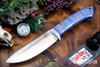 Bark River Knives: Classic Semi Skinner - MagnaCut - Purple Tigertail Maple Burl - Mosaic Pins