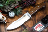 Bark River Knives: Classic Semi Skinner - MagnaCut - Tan Burlap Micarta - Red Liners - Mosaic Pins