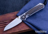 Chris Reeve Knives: Small Sebenza 31 - Insingo - Glass Blasted Titanium - Macassar Ebony Inlays - CR22IK038