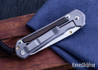 Chris Reeve Knives: Small Sebenza 31 - Insingo - Glass Blasted Titanium - Macassar Ebony Inlays - CR22IK038