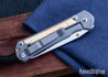 Chris Reeve Knives: Small Sebenza 31 - Insingo - Glass Blasted Titanium - Box Elder Inlays - CR22IK044