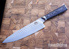 Ayama: 8" Chef Knife - Black & Gray Pakkawood - VG-10 - Hammered Finish