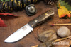 Bark River Knives: Micro Bravo CPM-154 - Bog Oak - Black Liners - Mosaic Pins #1