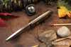 Bark River Knives: Micro Bravo CPM-154 - Bog Oak - Black Liners - Mosaic Pins #1