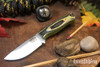 Bark River Knives: Micro Bravo CPM-154 - Bumblebee G-10 - Toxic Green Liners - Brass Pins